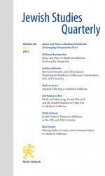 Space and Place in Medieval Ashkenaz: An Everyday Perspective