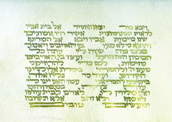 Hidden Treasures Kalman Gavriel Delmoor Ink on parchment. Scanned and printed (fusion wall). 2100x300cm